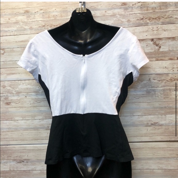 🍀4/$10 Banana Republic Colorblock Peplum Blouse - Picture 5 of 8